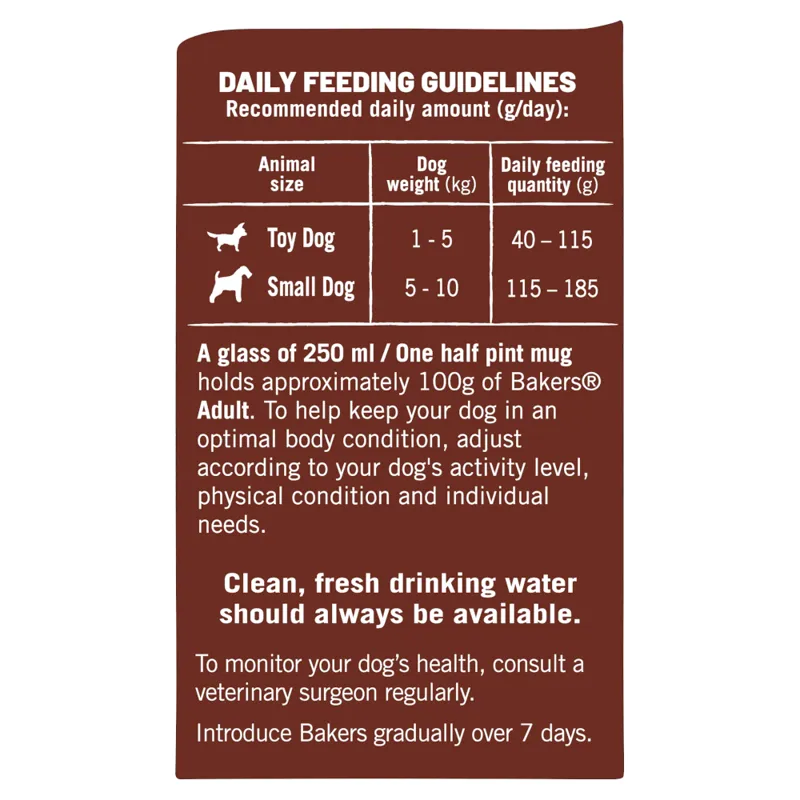 Bakers Adult Small Dog Beef 2.85kg-2